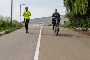 Brigitte nadert de finish